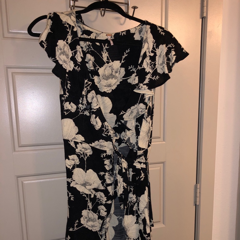 Free People Floral Wrap Dress